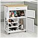 Carrello Di Servizio, Credenza In Legno, Mobile Cucina, Bianco, Fkw45-wn - Foto miniatura 3