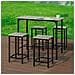 Set 5 Pezzi Tavolo Con 4 Sgabelli Mobile Bar Per Casa Stile Industriale Grigio, L100*p60*a87cm, Ogt11-hg - Foto miniatura 5