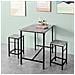 Set 5 Pezzi Tavolo Con 4 Sgabelli Mobile Bar Per Casa Stile Industriale Grigio, L100*p60*a87cm, Ogt11-hg - Foto miniatura 7