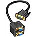 Adattatore Video Vga Maschio A 2 Vga Femmina 22 Cm Vg2vga Nero - Foto miniatura 2