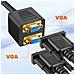 Adattatore Video Vga Maschio A 2 Vga Femmina 22 Cm Vg2vga Nero - Foto miniatura 3