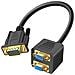 Adattatore Video Vga Maschio A 2 Vga Femmina 22 Cm Vg2vga Nero - Foto miniatura 4