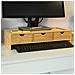 Supporto Monitor Pc Da Scrivania Con 3 Organizzatore Cassetti L51*p25*a12 Cm, Legno Massiccio Di Bambù Bbf03-n - Foto miniatura 1