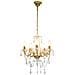 Lampadario Con Perline Di Cristallo Dorato Tondo 5 E14 - Foto miniatura 4