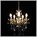 Lampadario Con Perline Di Cristallo Dorato Tondo 5 E14 - Foto miniatura 7