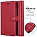 Custodia Compatibile Con Honor 8x In Rosso Carminio - Coperchio Protettiva Con Chiusura Magnetica, Funzione Stand E Tasca Per Le Carte - Foto miniatura 2