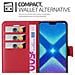 Custodia Compatibile Con Honor 8x In Rosso Carminio - Coperchio Protettiva Con Chiusura Magnetica, Funzione Stand E Tasca Per Le Carte - Foto miniatura 3