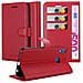 Custodia Compatibile Con Honor 8x In Rosso Carminio - Coperchio Protettiva Con Chiusura Magnetica, Funzione Stand E Tasca Per Le Carte - Foto miniatura 1