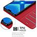Custodia Compatibile Con Honor 8x In Rosso Carminio - Coperchio Protettiva Con Chiusura Magnetica, Funzione Stand E Tasca Per Le Carte - Foto miniatura 4