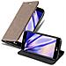 Cadorabo Custodia Compatibile Con Lg K10 2017 In Bruno Caffè - Coperchio Protettiva Con Chiusura Magnetica, Funzione Stand E Tasca Per Le Carte - Foto miniatura 4