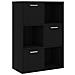 Armadietto Nero 60x29,5x90 cm in Legno Multistrato - Foto miniatura 2