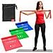 Bande Di Resistenza Set Di 3 Livelli Extra-lunga 2m Guide Training Bag Pelle Amichevole Elastico Palestra Fitness Latex Band - Glutei Gambe Arms Forza Stretching Fisioterapia Donna Uomo Bambini - Foto miniatura 1
