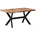 Tavolo da Pranzo 160x80x75 cm Legno Massello con Finitura Miele - Foto miniatura 1