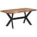 Tavolo da Pranzo 160x80x75 cm Legno Massello con Finitura Miele - Foto miniatura 7
