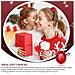 Orecchini In Argento Con Renna Per Natale - Argento / Rosso - Foto miniatura 3