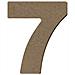 Numero 7 In Legno Mdf Per La Decorazione - 8 Cm - Foto miniatura 1