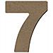 Numero 7 In Legno Mdf Per La Decorazione - 8 Cm - Foto miniatura 2