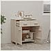 Credenza Marrone Miele 79x40x80 Cm In Legno Massello Di Pino - Foto miniatura 6