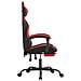 Sedia Da Gaming Con Poggiapiedi Nero E Rosso In Similpelle - Foto miniatura 2