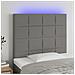 Testiera A Led Grigio Scuro 90x5x118/128 Cm In Tessuto - Foto miniatura 1