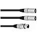 Cavo adattatore Xlr (f) / 2xxlr (m) 1m Bk - Foto miniatura 2