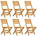 Sedie Da Giardino Pieghevoli 6pz 47x62x90cm Legno Massello Teak - Foto miniatura 2