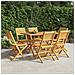 Sedie Da Giardino Pieghevoli 6pz 47x62x90cm Legno Massello Teak - Foto miniatura 1