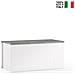 Baule Contenitore Con Chiusura Rallentata Bianco, Top Cemento - Foto miniatura 1