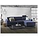 Divano Letto Adelina, Divano Ad Angolo, 100% Made In Italy, Sofà Con Apertura Girevole, Penisola Contenitore Sinistra, Con Braccioli Standard, Cm 280x95h90, Blu - Foto miniatura 1
