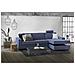 Divano Letto Adelina, Divano Ad Angolo, 100% Made In Italy, Sofà Con Apertura Girevole, Penisola Contenitore Sinistra, Con Braccioli Standard, Cm 280x95h90, Blu - Foto miniatura 3