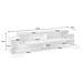 Mobile Porta Tv Teo, Credenza Bassa Da Soggiorno, Base Porta Tv, 100% Made In Italy, Cm 200x45h52, Bianco Lucido E Cemento - Foto miniatura 3