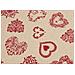 Tovaglia Miros Resinata Antimacchia Copritavolo Cucina Disegno Cuore 140x240 Bordeaux - Foto miniatura 3