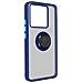 Cover Per Xiaomi 13t E 13t Pro Anello Metallico Supporto Bordo Blu - Foto miniatura 3