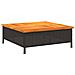 Copertura Base Ombrellone Nera 70x70x25 Cm Polyrattan E Acacia - Foto miniatura 2