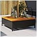 Copertura Base Ombrellone Nera 70x70x25 Cm Polyrattan E Acacia - Foto miniatura 1