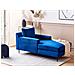 Chaise Longue Gueret Velluto Blu Marino - Foto miniatura 1