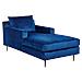 Chaise Longue Gueret Velluto Blu Marino - Foto miniatura 7