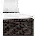 Divano Centrale Da Giardino Con Cuscini In Polyrattan Marrone - Foto miniatura 3