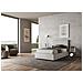 Letto Contenitore Imbottito 140x210 Similpelle Bianco Mika - Foto miniatura 3