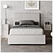Letto Contenitore Imbottito 140x210 Similpelle Bianco Mika - Foto miniatura 5
