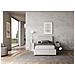 Letto Contenitore Imbottito 140x210 Similpelle Bianco Mika - Foto miniatura 4