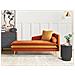 Chaise Longue Versione Destra Gonesse Velluto Arancione - Foto miniatura 1