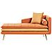 Chaise Longue Versione Destra Gonesse Velluto Arancione - Foto miniatura 3