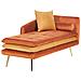 Chaise Longue Versione Destra Gonesse Velluto Arancione - Foto miniatura 4