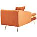 Chaise Longue Versione Destra Gonesse Velluto Arancione - Foto miniatura 5