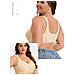 Reggiseno Senza Ferretto In Pizzo Beige, Bralette A Coppa Morbida Con Chiusura Frontale  Xs - Foto miniatura 2