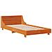 Letto Senza Materasso Marrone Cera 90x200 Cm Legno Di Pino - Foto miniatura 3