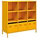 Credenza Giallo Senape 101,5x39x103,5 Cm In Acciaio - Foto miniatura 2