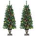 Lusso Casadino -  Alberi Di Natale Artificiali 2 Pz Con 100 Led Verde 120 Cm - Foto miniatura 2