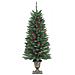 Lusso Casadino -  Alberi Di Natale Artificiali 2 Pz Con 100 Led Verde 120 Cm - Foto miniatura 4